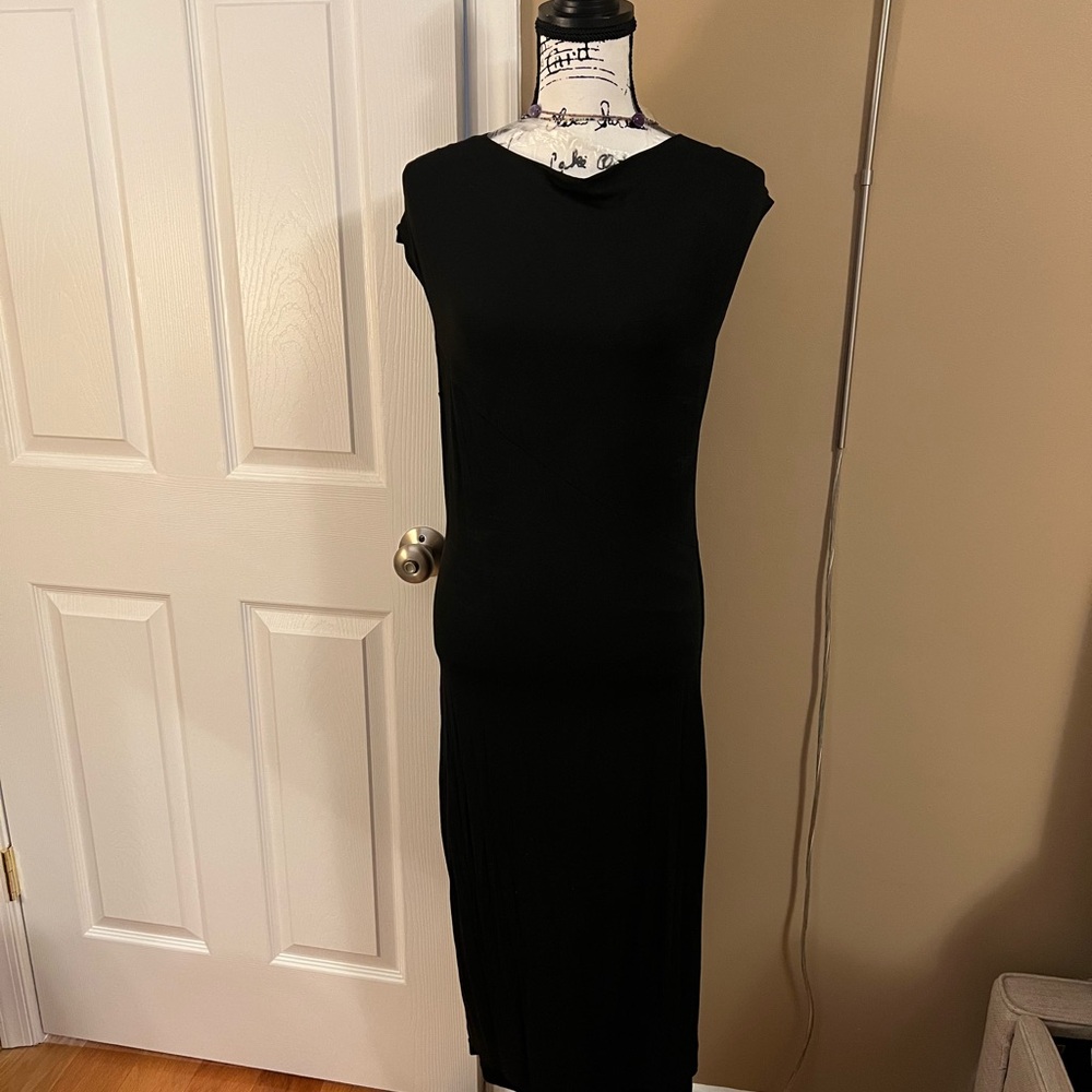 Lafayette Long Sleeveless Dress - Black -12